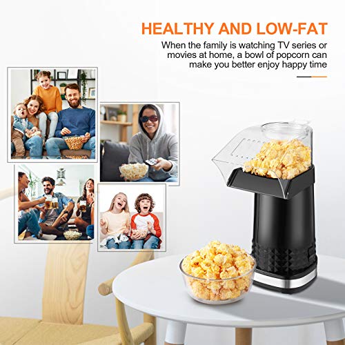 Hot Air Popper Popcorn Maker,1200W Electric Popcorn Maker,BPAFree, 3