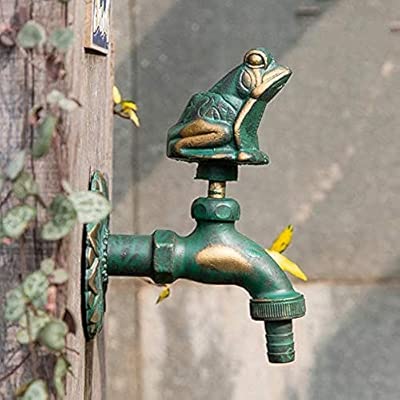 Decorative Antique Brass Animal Frog Garden Outdoor Faucet Cold