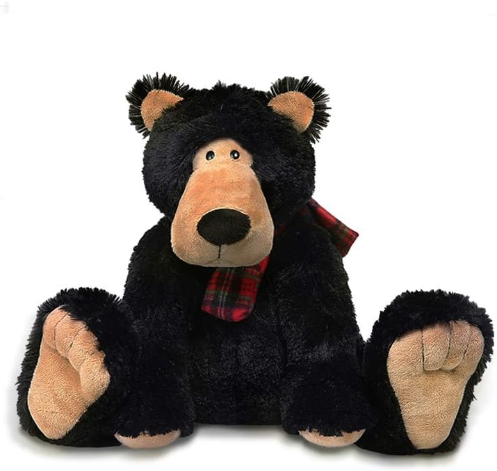 AMERLL Soft Teddy Bear Stuffed Animal Plush Bear Durable Stuffed Animal Teddy Bear Plush Toy Gifts for Toddler Girls Kids,Black,9.4 inches: Toys & Games