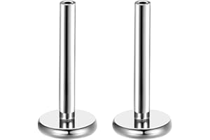 WOLAYI 20G/16G/18G/ Threadless Bar G23 Titanium Replacement Post Bar Flat Back Stud Earrings for Labret Nose Tragus Conch Helix Cartilage Lobe Medusa Piercing Jewelry