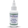 Safe n' Simple Stoma Skin Barrier Powder - 1 oz - Medicated Protective Skin Barrier Powder - Skin Barrier Protection Ostomy Powder Supplies - Stoma Adhesive Powder