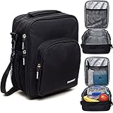 Insulated Thermal Lunchbox with Open Design - Classic Durable Lunch Box for Boys and Girls - Kids and Teens Lunch Box for School - Adults for Work or Office (Black)