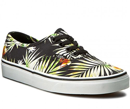 Vans Authentic (Decay Palms) Black/True White Skate Shoe