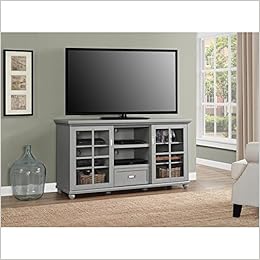 Altra ron Lane Grey 55 Inch Tv Stand Neutral Grey Finish Place Your Cable Box Dvd Player Or Gaming System On The Two 2 Open Shelves Amazon Com Books