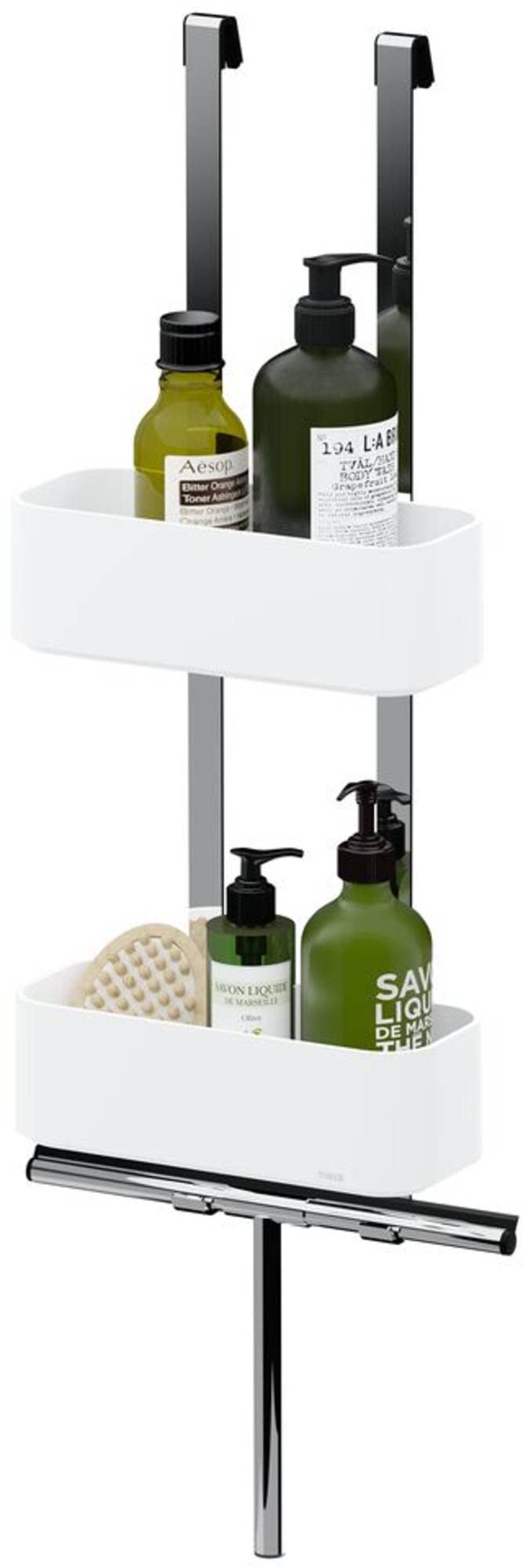 Tiger 2-Store, Hanging shower Caddy, 25 cm, White, 115x250x650mm