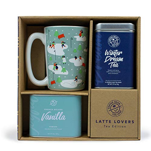 Coffee Bean & Tea Leaf Winter Dream Tea Gift Set (Includes 8oz French Deluxe Vanilla Powder, 16 ct Winter Dream Tin, 12 oz Holiday Festive Ceramic Mug) - Thumbnail 3