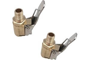 2 Brass Tyre Air Chuck, Tyre Inflator Adaptor, Quick Release Tyres Valve Adapter, Heavy Duty Tyres Inflators Clamp, 8mm Car C