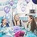 Farelot Mermaid Party Supplies Pack: Girls Mermaid Birthday Party Decorations - Deluxe 191 Piece Kit with Banner, Tablecloth, Plates, Cutlery, Gift Bags, Balloons, Party Hats and Decor - Serves 16