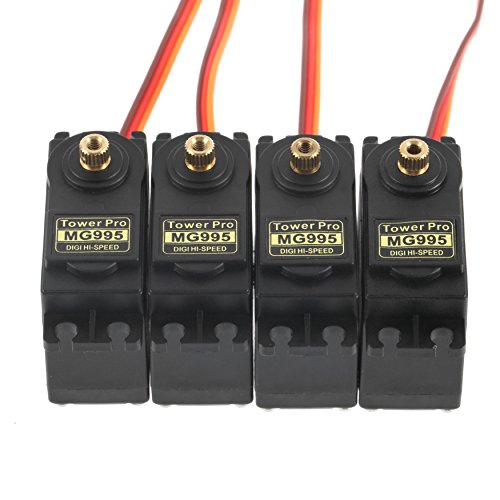 Senhai 4pcs high speed mg995 metal gear rc servo sets f…