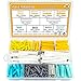 Sutemribor Drywall Anchors and Screws, Plastic Self Drilling Drywall Ribbed Anchors Assortment Kit for Drywall, Hollow-Wall Hanging Wall Shelf or Blinds, 300 Pieces