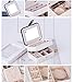 Travel Jewelry Box Double Layer Jewellery Organizer Small Size Storage Case with Mirror for Ring Ear Stud Necklace Birthday