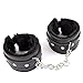 Soft Cuffs Steel Sex Handcuffs Furry Fuzzy Toy Handcuffs Novelty Gift Black