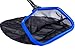 Crystal Pool Rake, Heavy Duty / /, Modern Brushed Aluminium Heat Treated Leaf Scoop - Easy Glide Low Drag Skimmer Scoop - Double Stitched Net Bag, Double Layer Long Life Basket Netting - Fast Scoop.