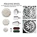 Hakkin 9 Pcs Buffing Wheel for Drill with Rouge Compound, White Flannelette Polishing Wheel for Rotary Tool Accessories with 1/4