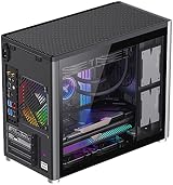 GameMax Spark Micro-ATX Gaming PC Case Dual Tempered Glass USB3 Type C White view 10