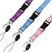 3 Neck Lanyards - Detachable Buckle, Enhanced Model Hook and Quick Release Tether - Ideal for ID Badges, Keys, Cell Phones, USB Sticks, etc. - Strong Nylon - Diamond Shield Cleaning Cloth / Packaging