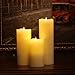 3D Moving Flame Led Candle With Timer by Simplux,3x9 Inch,Ivory