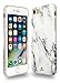 iPhone 7 case Slim Marble, Vimboss Flexible Soft TPU cover with Fabulous Glossy Pattern (White Marble)