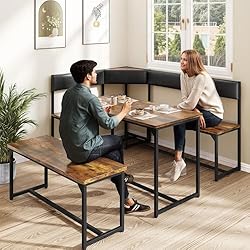 DWVO 3-Pieces Dining Room Table Set for 4 People