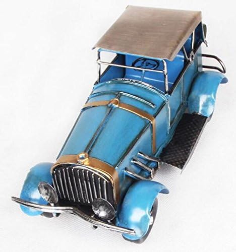 Vintage Metal Car Model Retro Wecker Model Old Car Iron Gift/ Home Decor/ Ornament/ Display (Blue)
