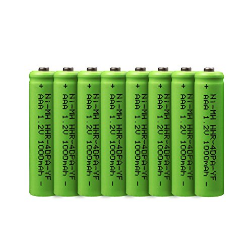 1000 mAh AAA Rechargeable Battery replacement for Panasonic HHR-4DPA/2B Cordless Phone Battery (8 Pack,1.2V,Ni-MH)