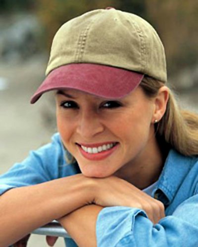 Adams mens 6-Panel Low-Profile Washed Pigment-Dyed Cap(AD969)-ESPRESSO-OS