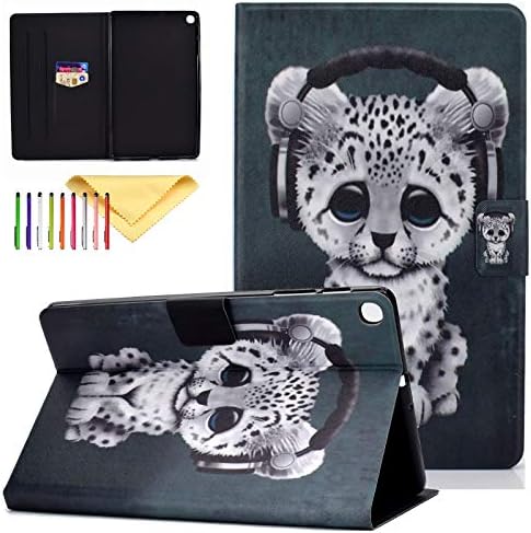 Case for SM-T510 T515, Galaxy Tab A 10.1 2019 Case, Cookk Cute Pattern PU Leather Skinshell Stand Wallet Cases and Covers Kids for Samsung Galaxy Tab A 10.1" 2019, Music Cat