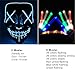 WesGen Halloween Purge LED Mask and LED Gloves Kit Costume Festival Parties Scary Mask and Gloves Light Up Creepy Masks