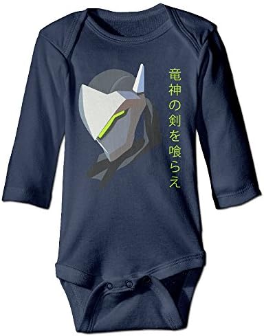 DETED Overwatchmask Funny Infant Baby's Climb Romper Size6 M Navy