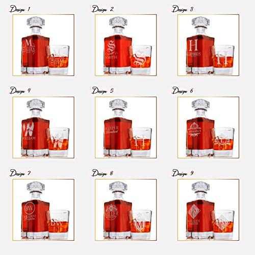 2 Amazing+Items+Personalized+Whiskey+Decanter