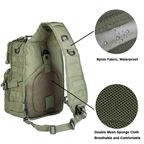 Hopopower Tactical Sling Bag Pack Small Military Rover Crossbody