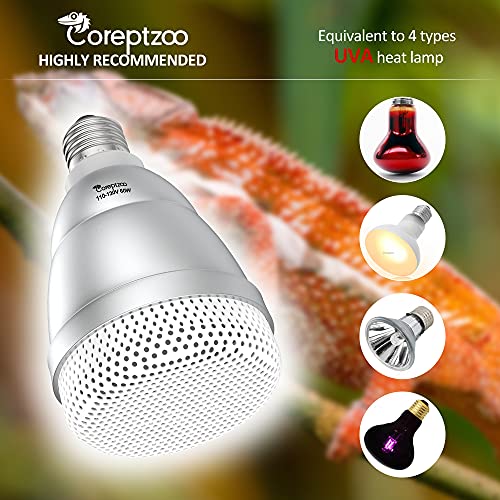Reptile Heat Lamp, CoreptZoo Infrared Heat Bulb Basking Spot Heating