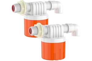 Cxztcl Float Valve for Water Tank Automatic Water Trough Water Level Control Float Valve Aqua Pulse Trough Water Leveler (2pcs 1/2" side inner)