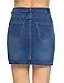 Chigant Womens Stretch High Waisted Short Mini Denim Skirt Jean Skirts Dark Blue