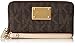 MICHAEL Michael Kors Women's Large Jet Set Logo Phone Case, Brown