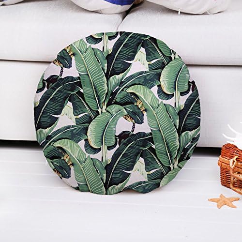 Happy Cool Cotton Linen Traditional Chinese Painting Round Cotton Seat Sofa Decor Home Cover Leaves