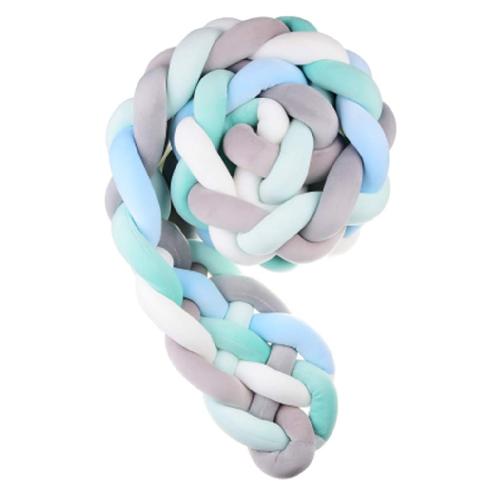 SFZD Baby Cot Knotted Braided,Plush Nursery Bedside Protector,Newborn Gifts Pillow Cushions Knot The