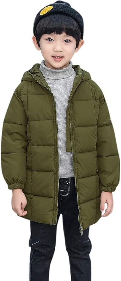 Susenstone Enfant Manteau Long Doudoune Fille Garcon A Capuche Hiver Blouson Coupe Vent Epais Couleur Unie Chaud Mignon Coat En Coton 18 Mois 6 Ans Amazon Fr Vetements Et Accessoires