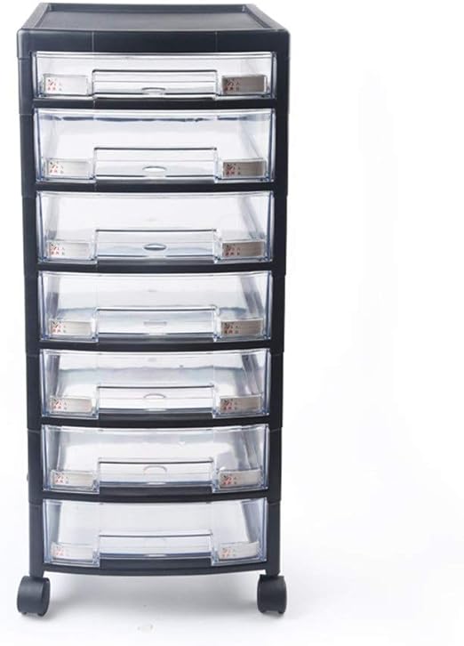 Amazon Com Teerwere File Cabinet Vertical File Cabinets Plastic Drawers Organizer 7 Drawer Filing Cabinet Multifunctional Storage Color Clear Size 38 5x31x72 3cm Home Kitchen