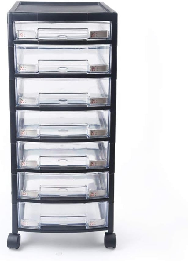 Amazon Com Tuuertge File Cabinet Vertical File Cabinets Plastic Drawers Organizer 7 Drawer Filing Cabinet Multifunctional Storage Office Vertical Files Color Clear Size 38 5x31x72 3cm Home Kitchen