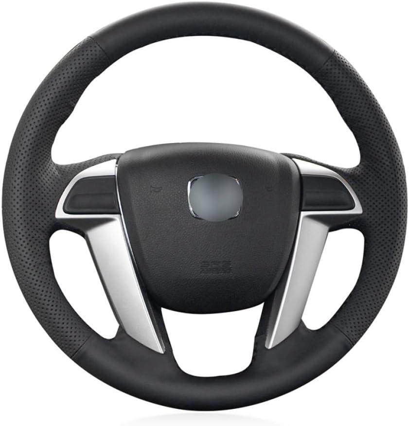 QOHFLD Breathable Artificial Leather Comfortable Soft Anti-Slip Hand Sew Wrap Car Steering Wheel Cover, for Honda Accord 8 2008-2012
