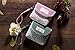 GLCON [set of 2] Calico Fabric Portable Purse Pouch Bag with Strap,Inner Pocket Zipper Enclosure and Durable Exterior,Universal Carrying case for Lipstick Coins ID Credit Card Headset USB Cable Keys