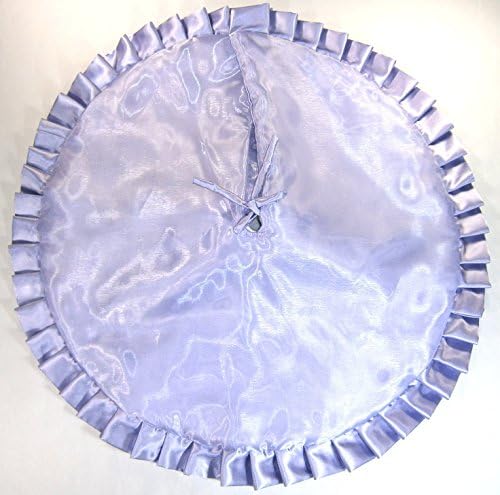 Tapered / Tabletop Christmas / Easter Tree Skirt, 30" Sparkly Light Purple