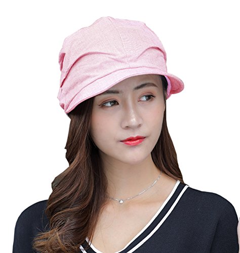 Womens soft beanie slouchy cap pleated floppy summer su…