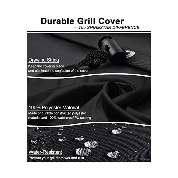 SHINESTAR-Grill-Cover-for-George-Foreman-15-Serving-GGR50B-Electric-Grill-Portable-Grill-Cover-for-George-Foreman-GFA0240RDCG
