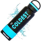 The Coldest Water Bottle Vacuum Insulated Stainless Steel Hydro Travel Mug - Ice Cold Up to 36 Hrs / Hot 13 Hrs Double Walled Flask - With Strong Cap