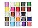Mandala Crafts 1mm Jewelry Making Crafting Beading Macramé Waxed Cotton Cord Thread (25 Assorted Colors)