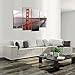 KREATIVE ARTS Canvas Print Beautiful Golden Gate Bridge San Francisco California Black White Red Wall Art Home Decoration Picture Framed 4 panel Ready to Hang