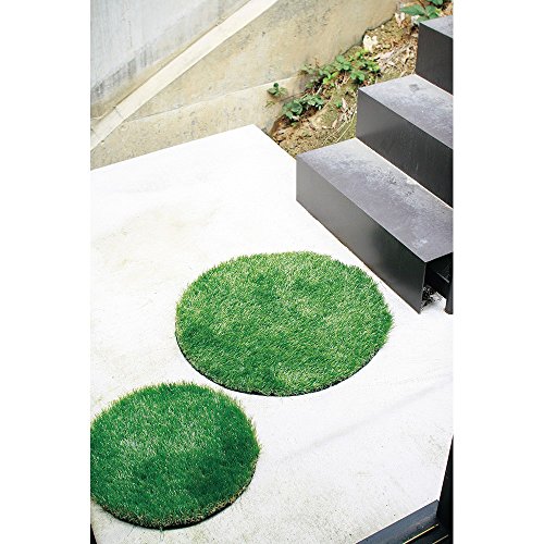 Time Concept Lifelike Faux Grass Indoor/Outdoor Door Mat - Round