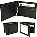 alpine swiss Men's Genuine Leather Spring Loaded Bifold Money Clip Wallet, Black, One Size